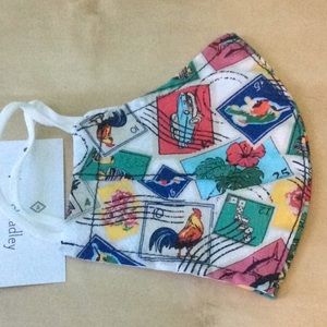 New Vera Bradley Cuban Stamps face mask NWT